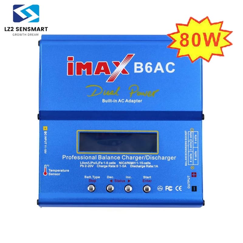 Imax B6ac เครื่องชาร์จ แบตเตอรี่ อเนกประสงค์ balance charger มีปลั๊กหลายแบบ LiPo Li-ion Battery Discharger Charger รูปที่ 1
