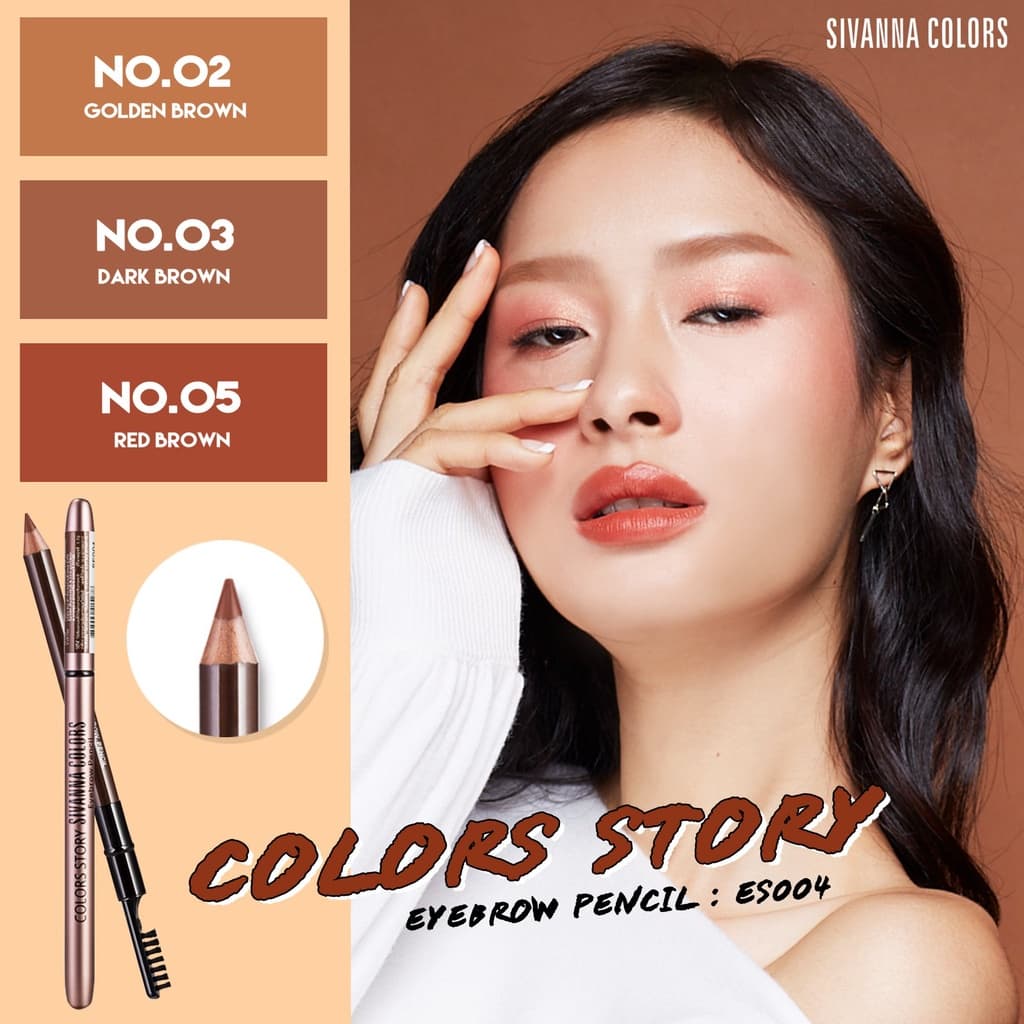 ของแท้·ส่งด่วน·ถูกSivanna Eyebrow Pencil #ES004 : ซิวานน่า ดินสอเขียนคิ้ว x 6 ชิ้น dayse รูปที่ 2