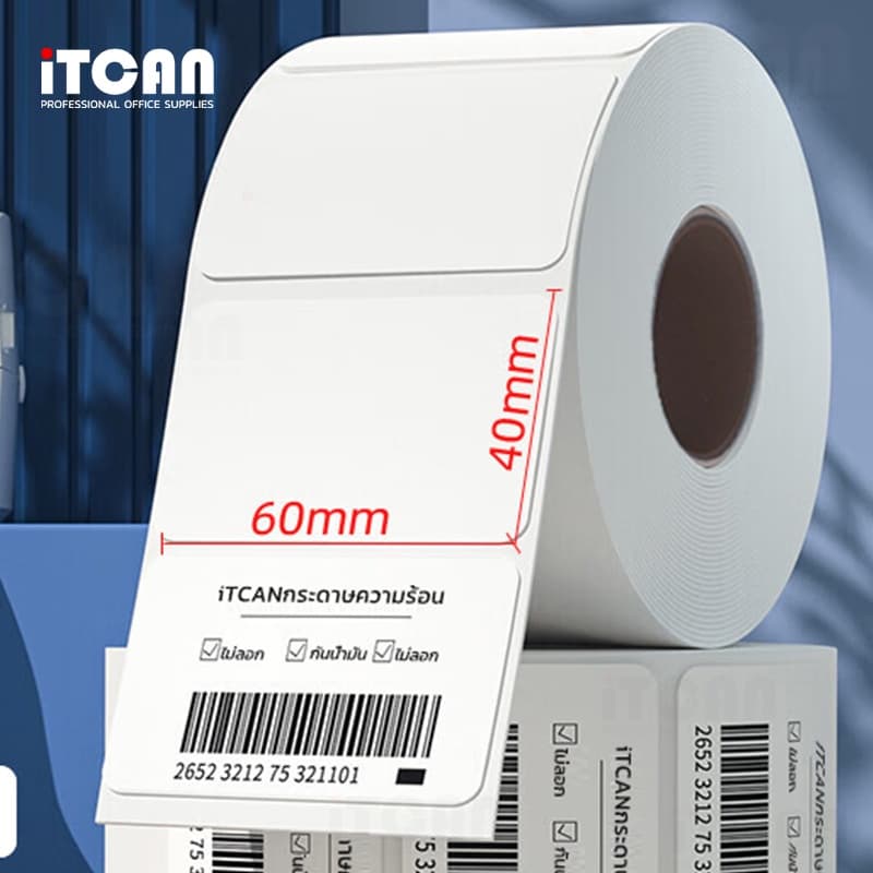 10ม้วน ThermalSticker 100x150 80x50 40x30 สติกเกอร์ความร้อน ปริ้นใบปะหน้าความร้อน สติ๊กเกอร์บาร์โค้ด รูปที่ 4