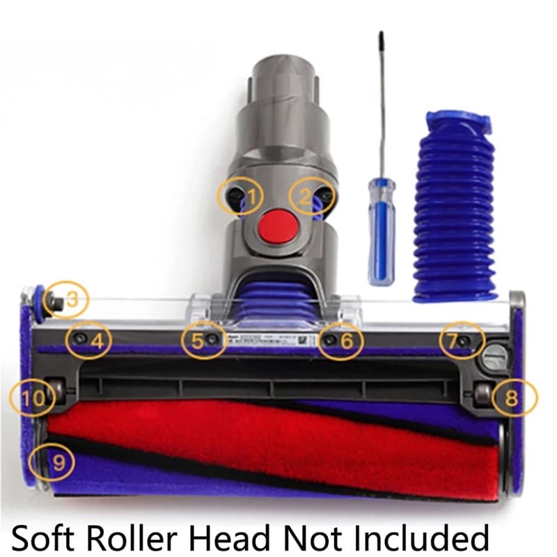 ท่อสีน้ําเงินดูดเหมาะสําหรับ Dyson V6 V7 V8 V10 V11 เครื่องดูดฝุ่นอุปกรณ์ลูกกลิ้งเปลี่ยน รูปที่ 7