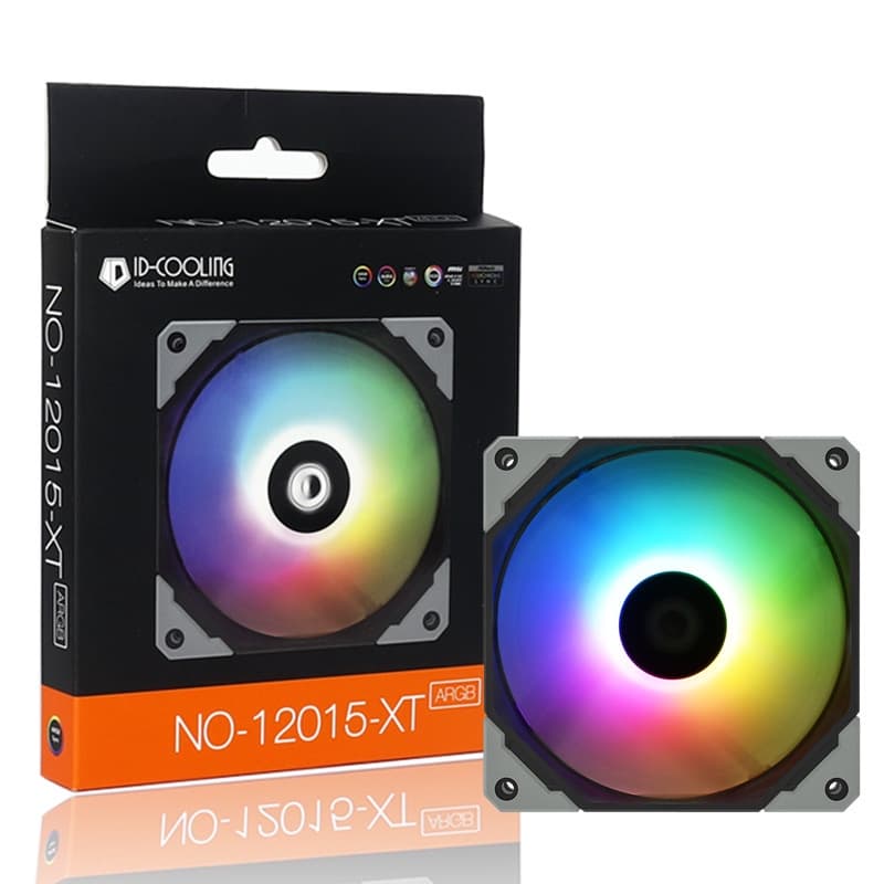 พัดลมเคส ID-Cooling NO-12015-XT ARGB 3pin Fan 4pin PWM 120mm 2,000RPM Super Slim แบบบาง รูปที่ 1