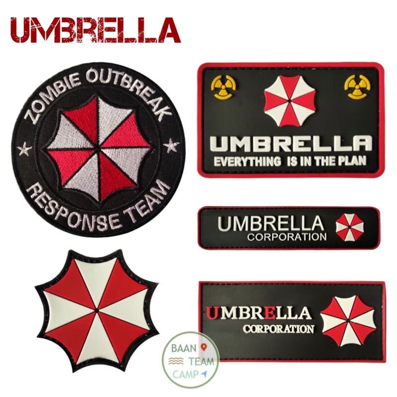 อาร์ม 09 ตีนตุ๊กแก UMBRELLA Resident evil ติด เสื้อ กระเป๋า อาม หมวก ธง สหรัฐ ธงชาติ ผีชีวะ ทหาร ตำรวจ army ซีล อเมริกา รูปที่ 1
