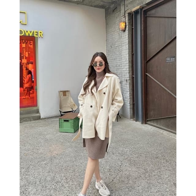 MALIMAYS - Mooni Wool Coat เสื้อโค้ทผ้าวูล รูปที่ 6