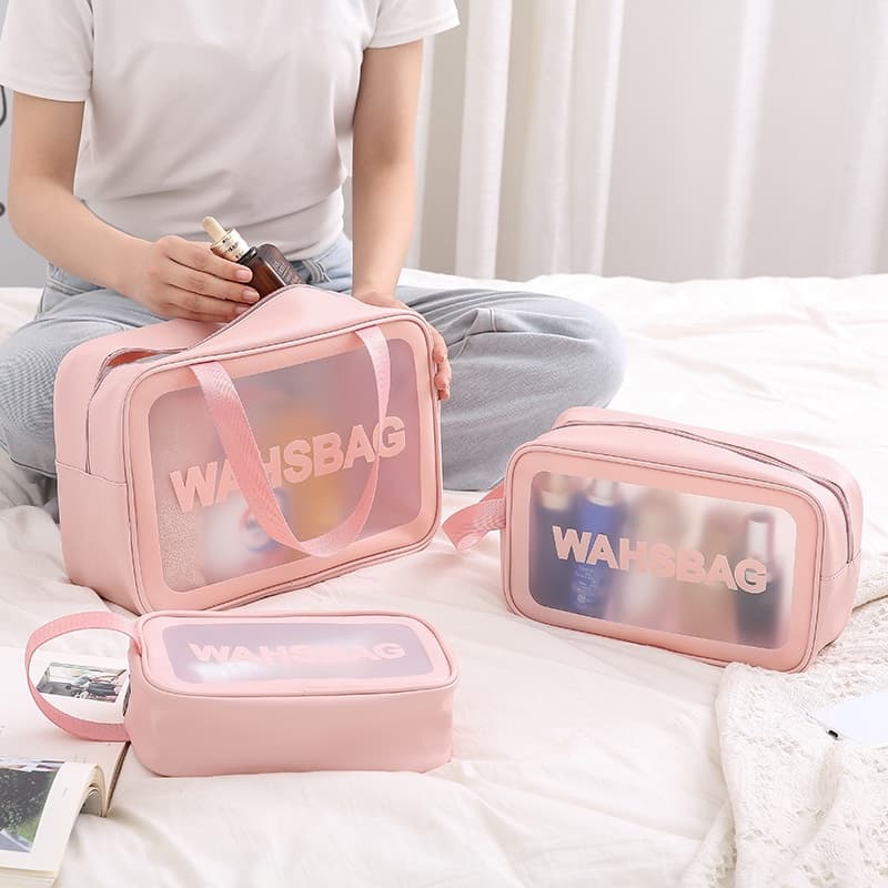 กระเป๋าเครื่องสําอาง pvc ติดซิป โปร่งใส กระเป๋ากันน้ำ กระเป๋าแต่งหน้าแบบใส รูปที่ 6
