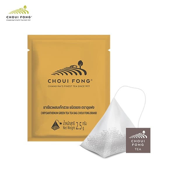 ฉุยฟง ชาเขียวผสมเก๊กฮวย ชนิดกล่อง ขนาด 2.5 g x 12 tea bags ขนาด 30 g. รูปที่ 4