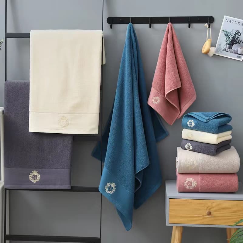ผ้าขนหนูสีพื้น ผ้าเช็ดตัว cotton 27x54นิ้ว ขนาดเช็ดตัวใหญ่ รูปที่ 5