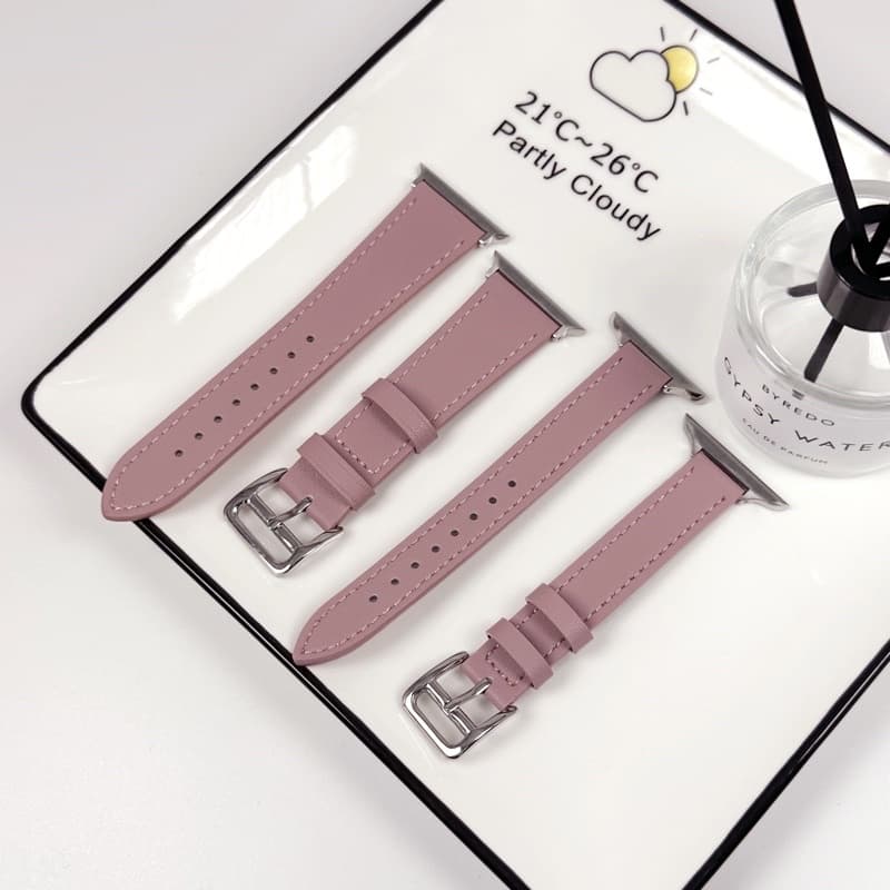สายสําหรับแอปเปิ้ลวอชเเบบหนัง PU สาย smart watch11/10/9 8/7/6/5/4/3/2/1Se ขนาด38/40/41/42/44/45/46/49มม สายนาฬิกา รูปที่ 3