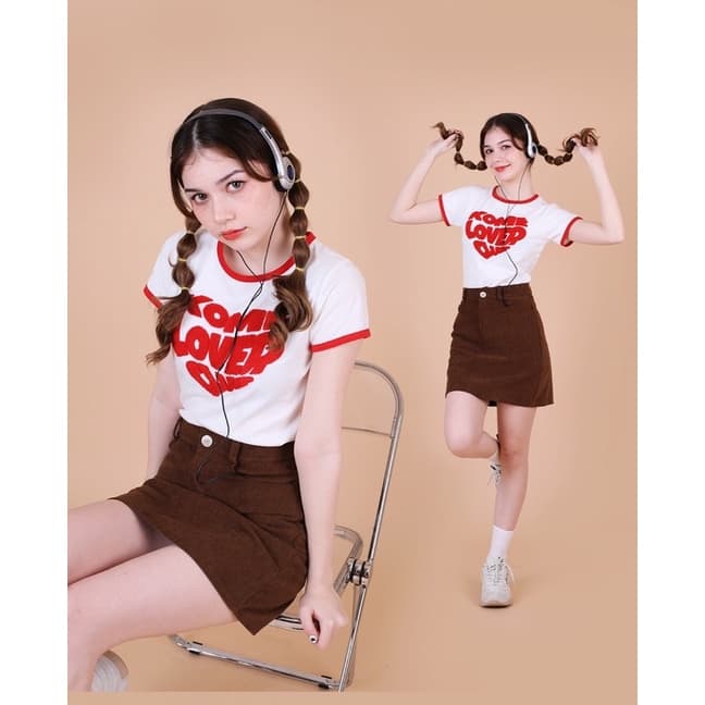 kome.offi เสื้อยืดปักขนหัวใจ รุ่น KOME LOVER CLUB รูปที่ 4