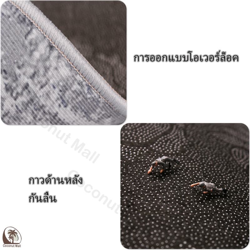 พรมปูพื้น พรมห้องครัว พรมปูพื้นในห้องครัว พรมขนสั้น พรมเช็ดเท้า พรม พรมเซ็ตคู่ กันลื่นมี 2ขนาด ซับน้ำได้ดี รูปที่ 6
