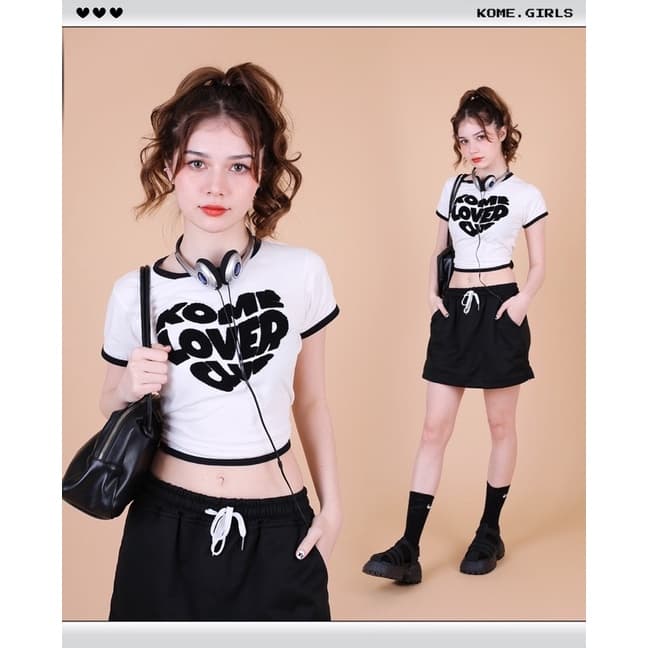 kome.offi เสื้อยืดปักขนหัวใจ รุ่น KOME LOVER CLUB รูปที่ 5