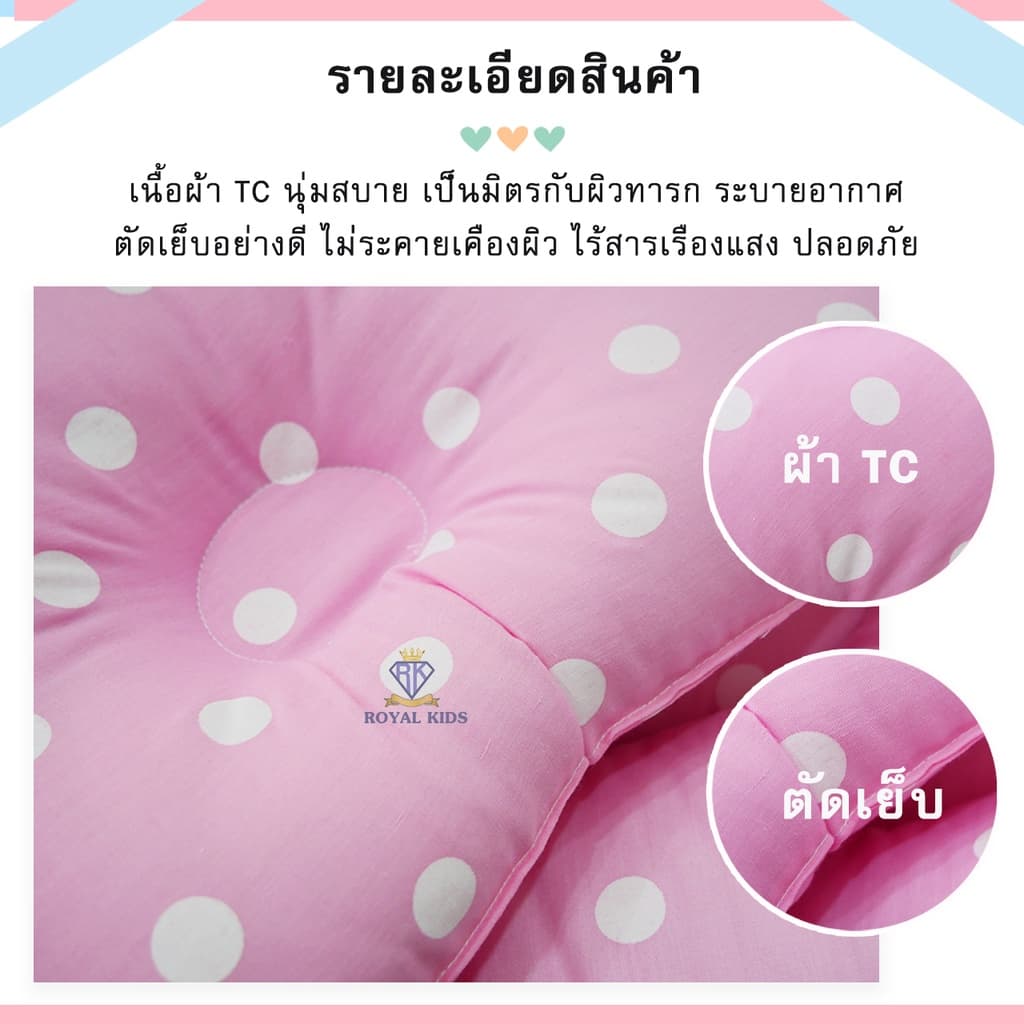Fairy kids ที่นอน มุ้งครอบ เด็กอ่อน เด็กแรกเกิด ถอดแยกชิ้นได้ เบาะนอนพิมพ์ลาย 2 ด้าน หมีเนย รูปที่ 6