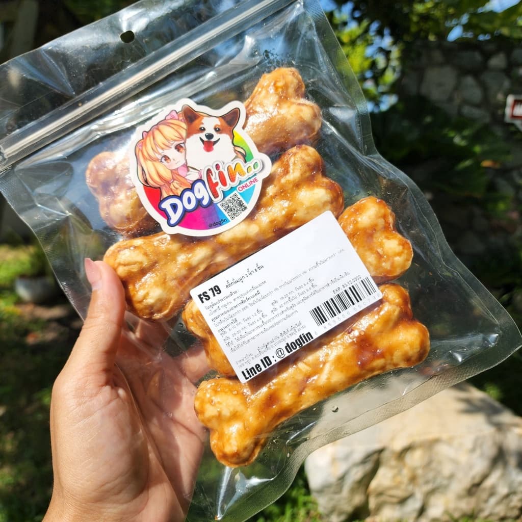 Dogfin ครั้นชี่รูปกระดูกเคลือบเวเฟอร์รสตับ/รสไก่/รสเนื้อ สำหรับน้องหมาทุกสายพันธุ์ รูปที่ 3