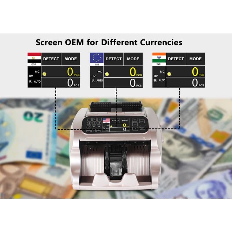 เครื่อง​นับ​เงิน​ เครื่องนับธนบัตร 3หน้า​จอ​ คำน​วณ​มูลค่ารวมได้​/ตรวจธนบัตรปลอม รุ่น MP-7500 รูปที่ 5