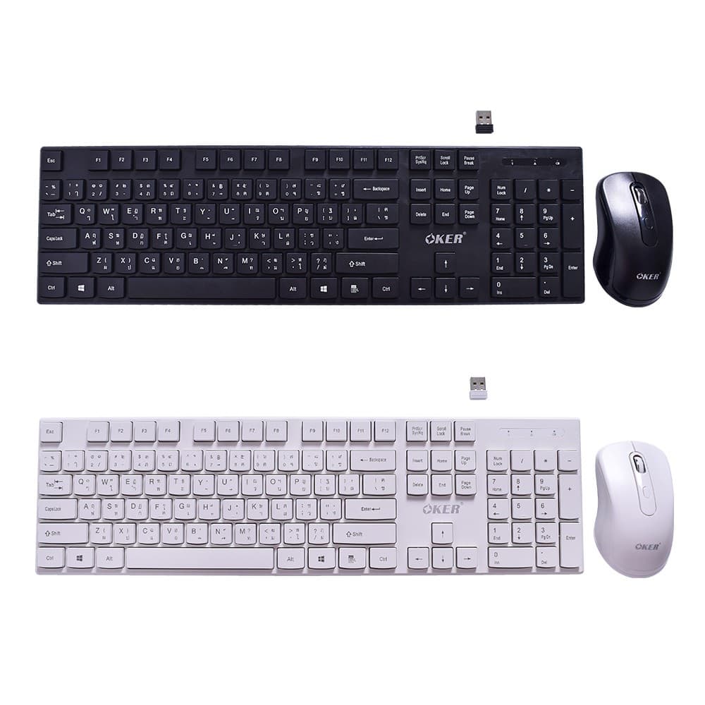 ส่งเร็ว OKER K8800 DOMINATOR 2.4GHZ WIRELESS COMBO Mouse Keyboard ชุดคีย์บอร์ดเม้าส์ไร้สาย เมาส์ไร้สาย DM 8800 รูปที่ 2