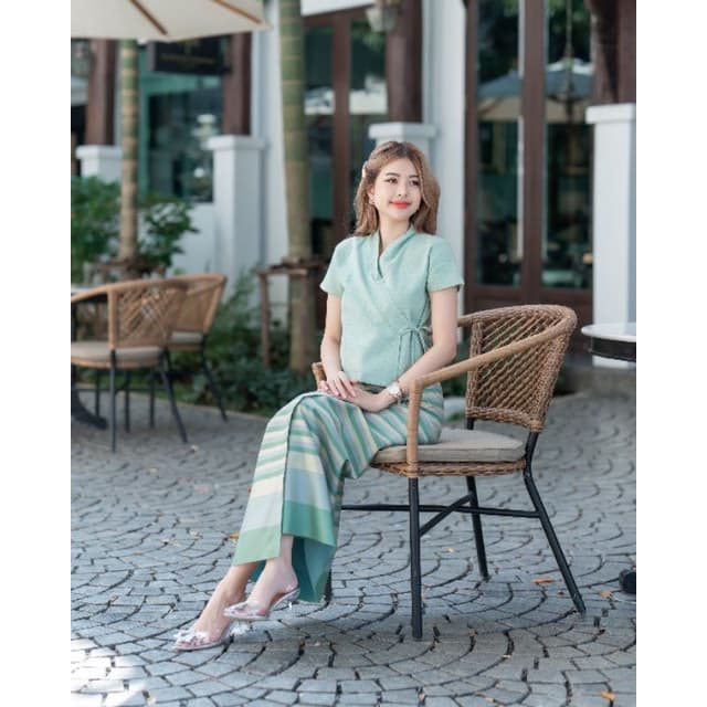 11.11​ เสื้อเจ้านาง​มัดข้าง เสื้อผ้าฝ้ายพื้นเมือง รูปที่ 7