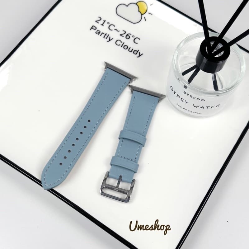 สายสําหรับแอปเปิ้ลวอชเเบบหนัง PU สาย smart watch11/10/9 8/7/6/5/4/3/2/1Se ขนาด38/40/41/42/44/45/46/49มม สายนาฬิกา รูปที่ 7