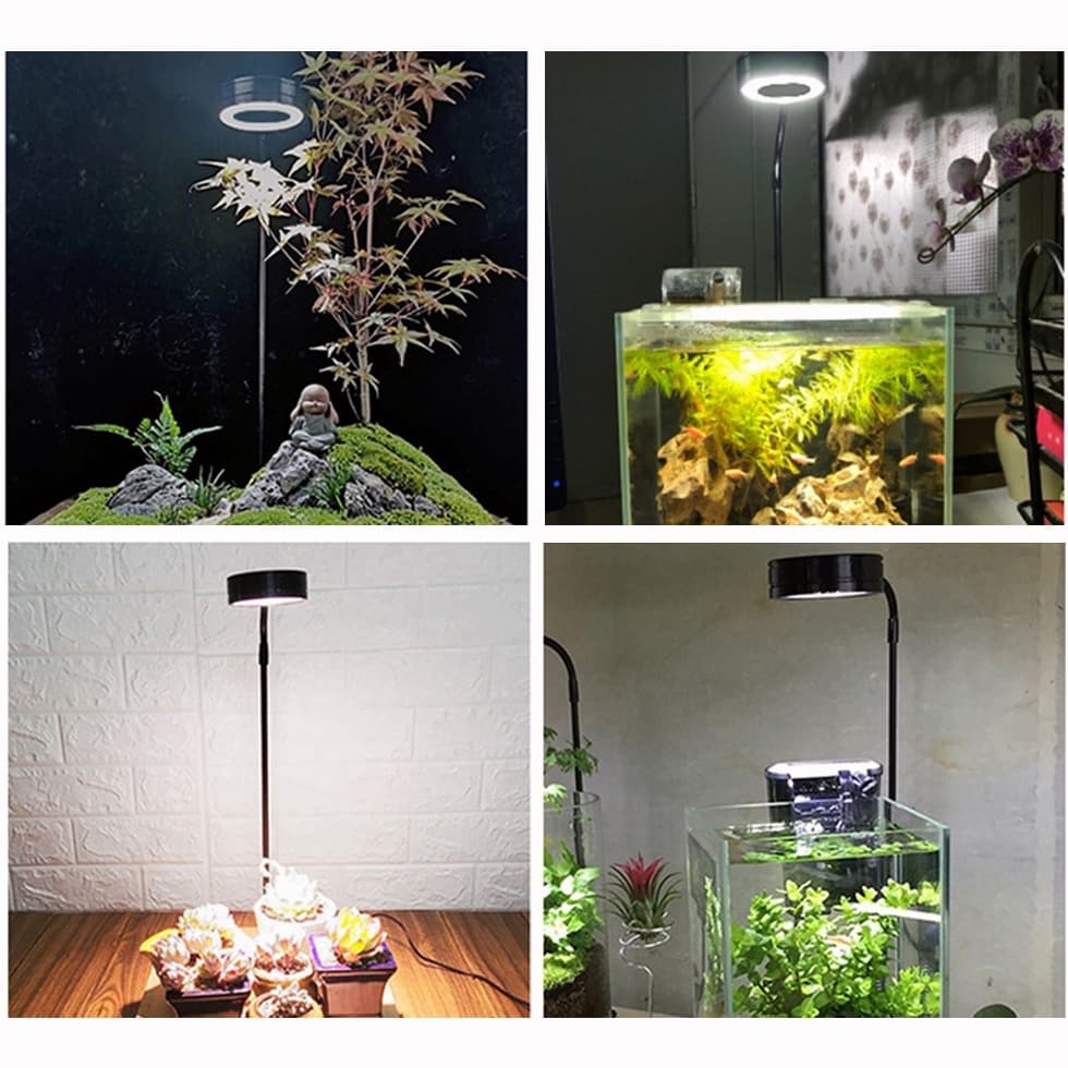 10W โคมไฟตู้ปลา LED บ้านปรับได้กันน้ํา USB ขับเคลื่อน ไฟเลี้ยงตู้ปลา โคมไฟตั้งโต๊ะ หัวไฟสามารถปรับได้ รูปที่ 4