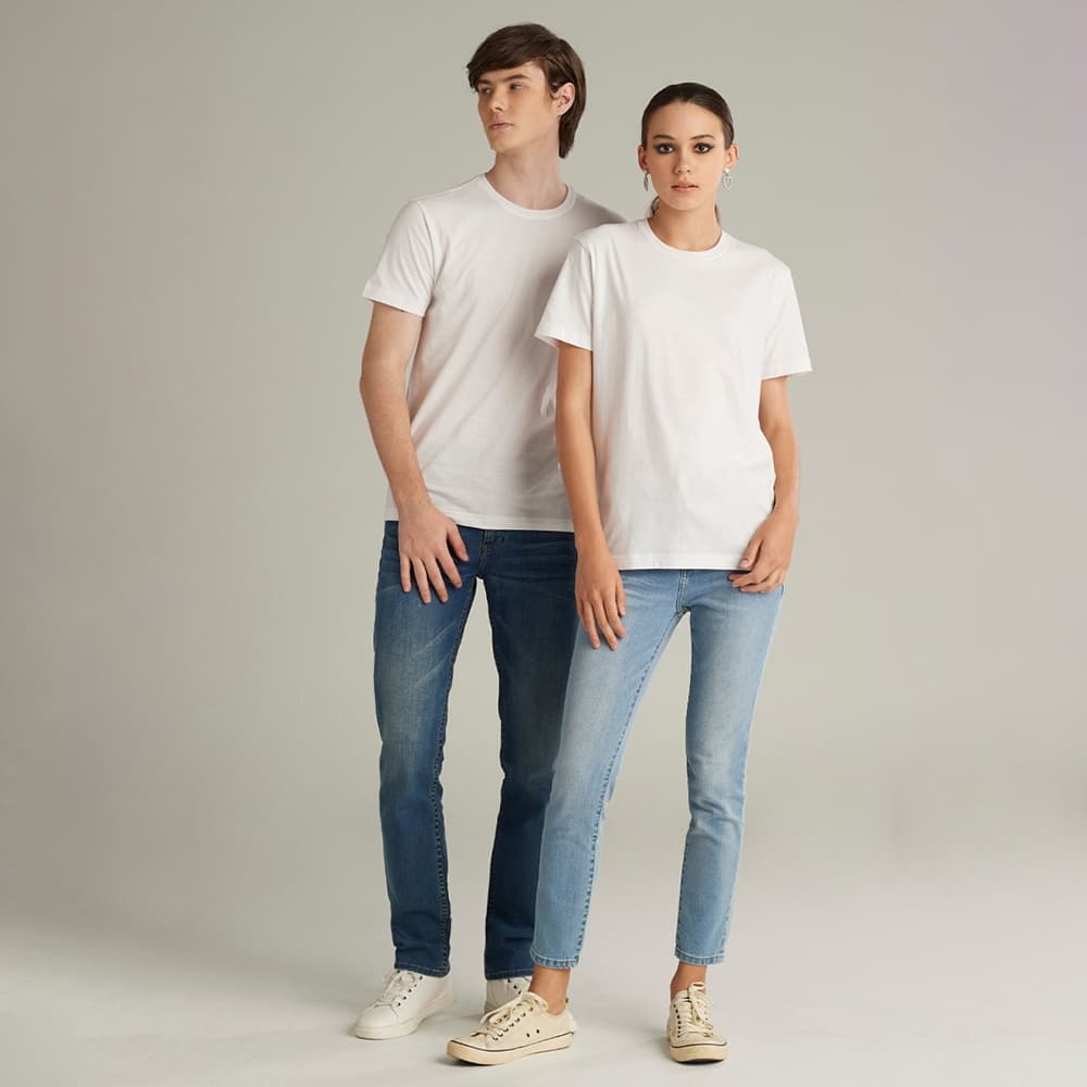 Mc JEANS เสื้อยืดสีพื้นเบสิค Unisex เสื้อยืดแขนสั้น ทรงเรกูลาร์ MTSP891 มีให้เลือก 12 สี รูปที่ 2