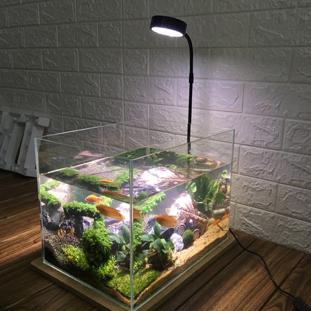 10W โคมไฟตู้ปลา LED บ้านปรับได้กันน้ํา USB ขับเคลื่อน ไฟเลี้ยงตู้ปลา โคมไฟตั้งโต๊ะ หัวไฟสามารถปรับได้ รูปที่ 3