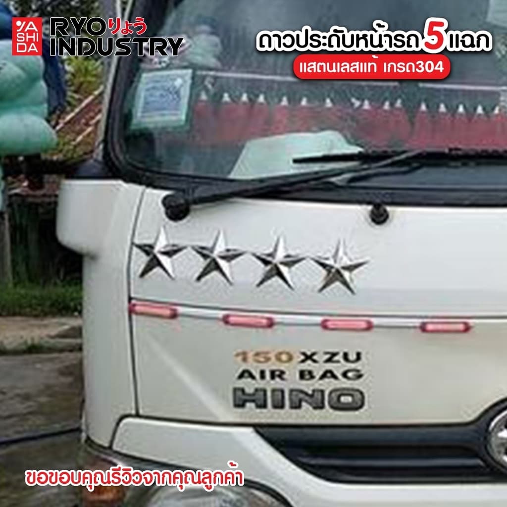 ดาวหลังเรียบ ติดแผงหน้า มีหลายขนาด งานสแตนเลส 304 !!! แถมกาว3Mฟรี !!! รูปที่ 3