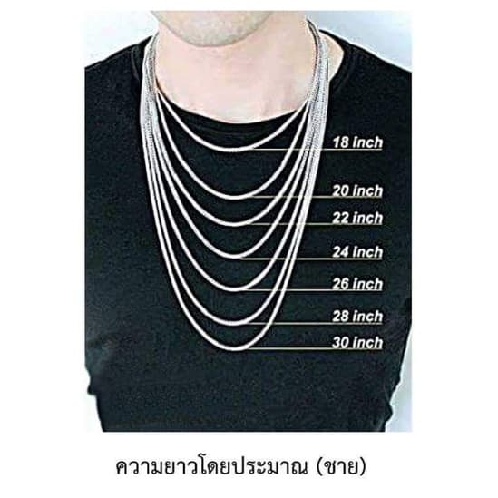 สร้อยคอเชือกร่มขนาด2มิล3ห่วงหน้า รูปที่ 2