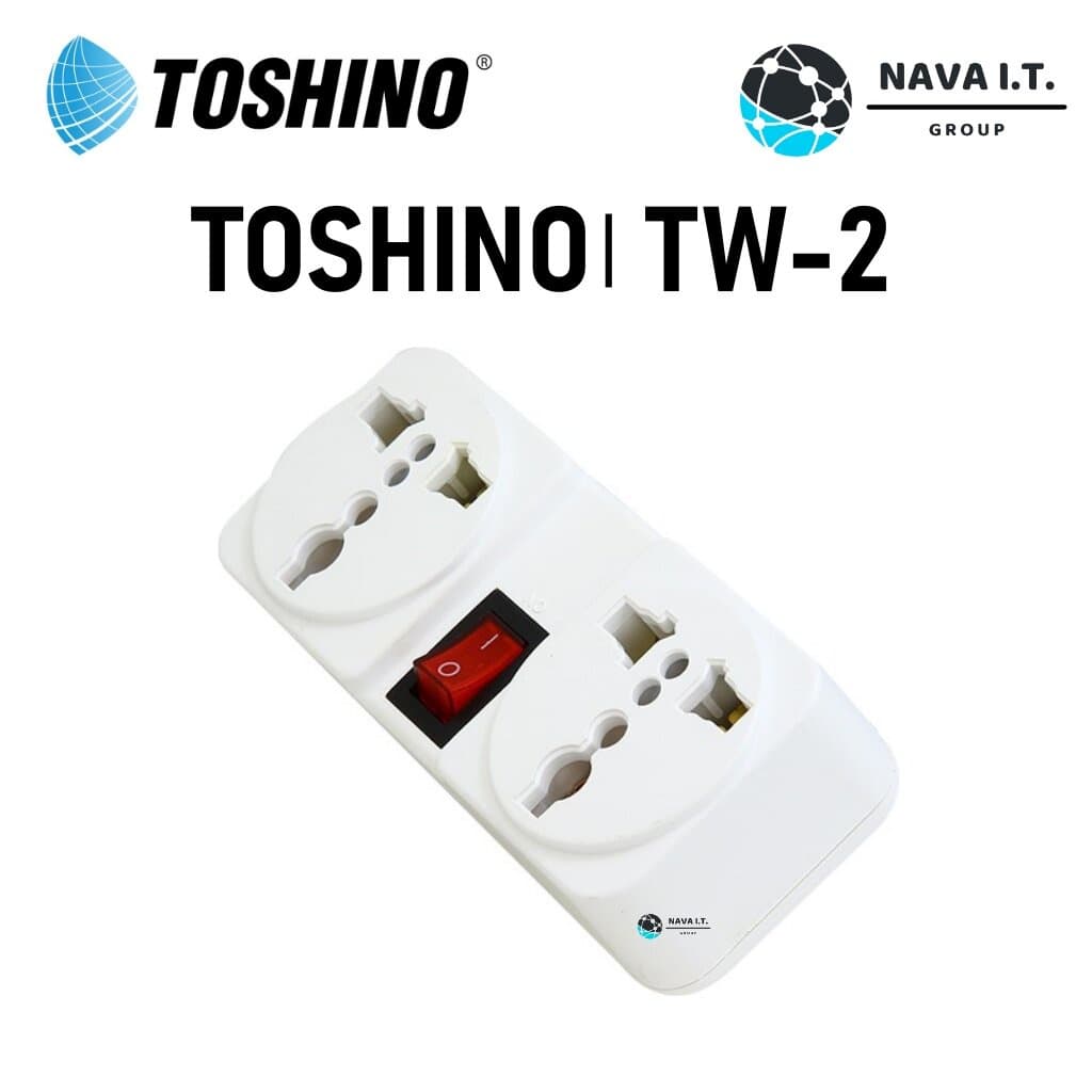 TOSHINO ปลั๊กแปลง 2 ทางขาแบน มีสวิตซ์ TW-2 WARRANTY 1 MONTH รูปที่ 3