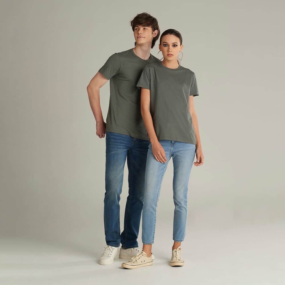 Mc JEANS เสื้อยืดสีพื้นเบสิค Unisex เสื้อยืดแขนสั้น ทรงเรกูลาร์ MTSP891 มีให้เลือก 12 สี รูปที่ 4