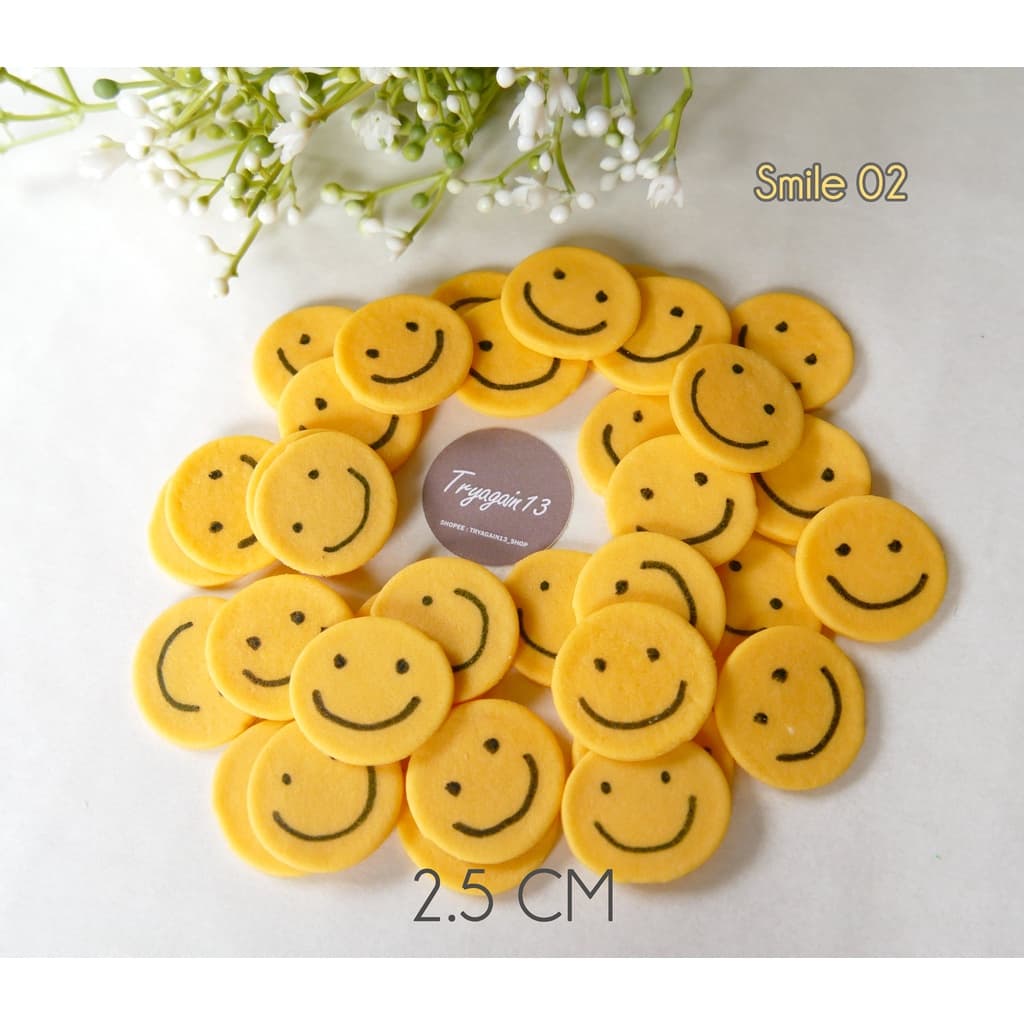 Smile น้ำตาลตกแต่งเค้ก น่ารักมาก น้ำตาลแต่งขนม ขนาด 2.5 และ 3 cm น้องน่ารักมากแต่งเค้กได้ง่าย รูปที่ 4