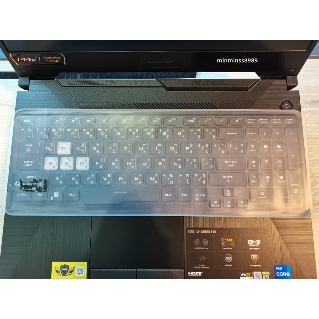 ฟิล์มกันฝุ่นกันน้ำกันรอยคีย์บอรดโน๊ตบุ๊คNOTEBOOK 13.3"-14.0"-15.6"-16"-17.3"PC-ALL IN ONE ทั่วไป สินค้าเกรดA รูปที่ 3
