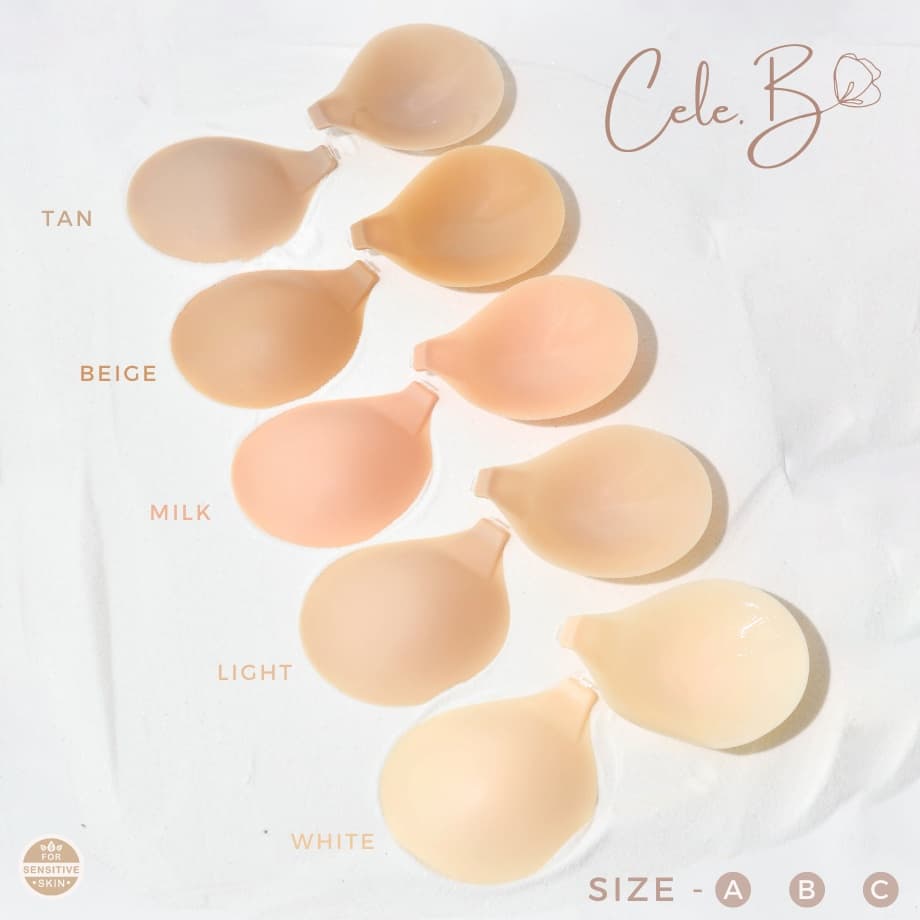 Cele.b บราซิลิโคนเนื้อแมท ทรงกลม matte silicone bra 5เฉดสี กาวอ่อนโยน รูปที่ 2
