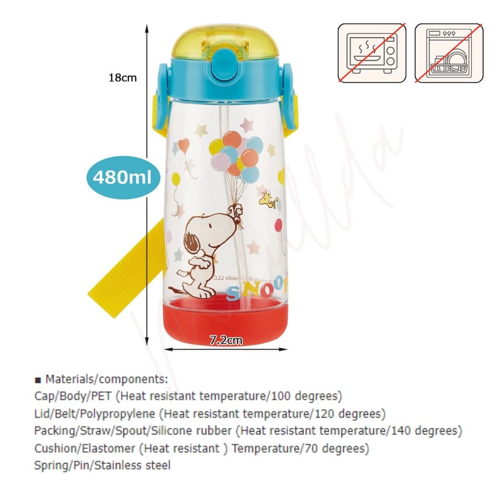 กระติดน้ำเด็ก Skater แบบหลอด 480ml รูปที่ 2
