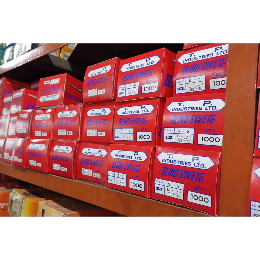 T.P. BLIND RIVETS ตะปูยิง ตราคนป่า สีอลูมิเนียม ตะปูยิง ตราคนยิงธนู ราคาต่อ1กล่อง ตะปูยิงคนป่า ตะปูยิงคนยิงธนู รีเวท รูปที่ 2