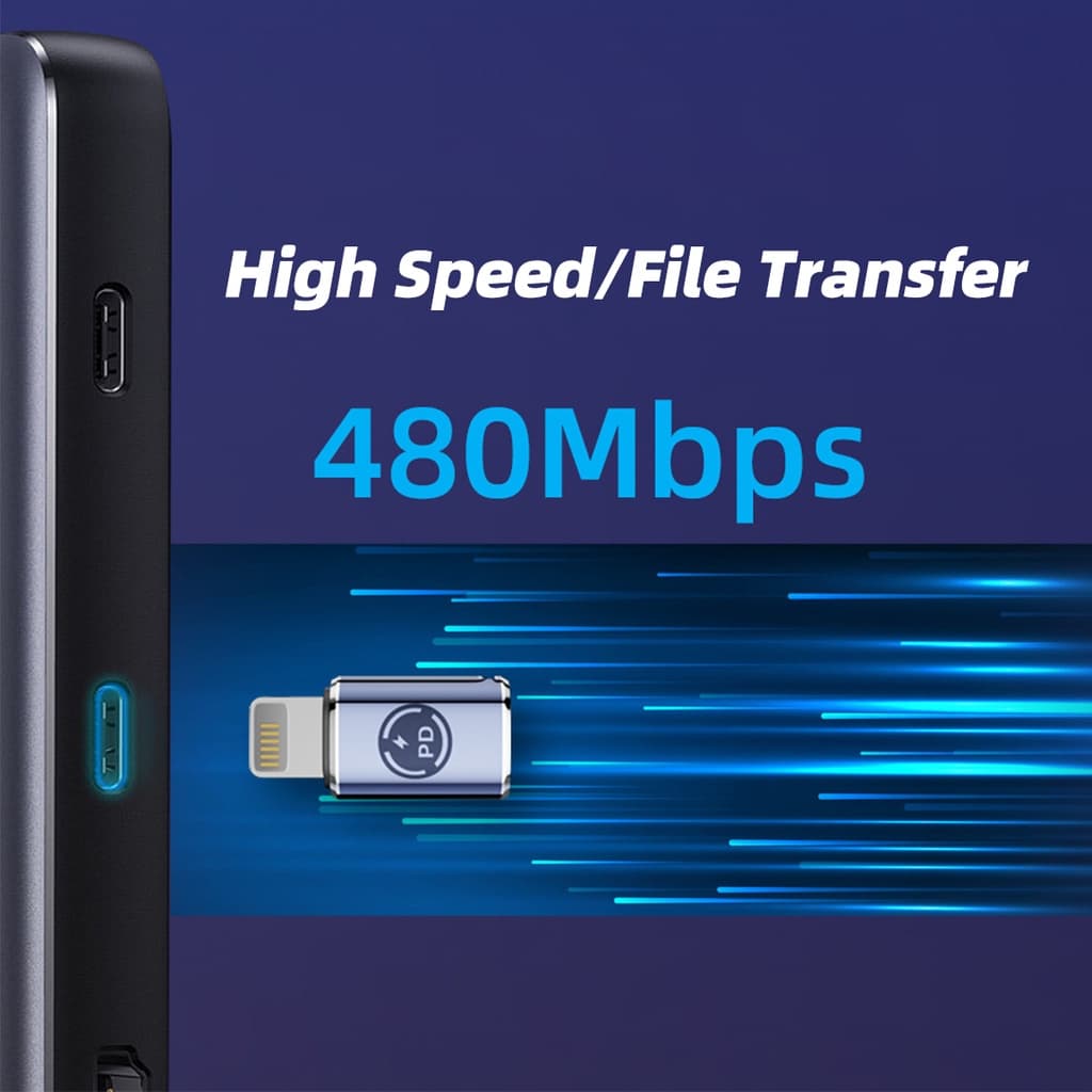 Fonken PD27W อะแดปเตอร์แปลงสายชาร์จ Type C เป็น iOS สําหรับ I-Phone I-Pad Data Sync รูปที่ 6