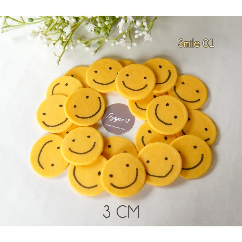 Smile น้ำตาลตกแต่งเค้ก น่ารักมาก น้ำตาลแต่งขนม ขนาด 2.5 และ 3 cm น้องน่ารักมากแต่งเค้กได้ง่าย รูปที่ 2