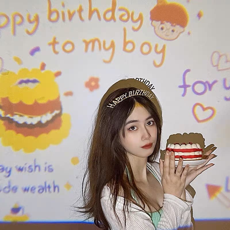 โปรเจคเตอร์ถ่ายรูป ลายใหม่ล่าสุด พร็อพวันเกิด ปาร์ตี้วันเกิด ไฟถ่ายรูป เครื่องฉายภาพ Birthday Party Projector รูปที่ 5