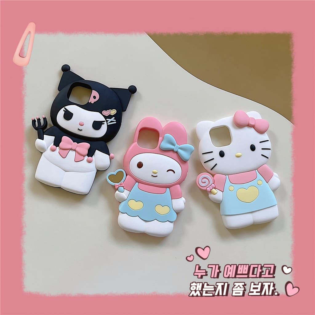 เคส iphone 16 Pro Max 15 Pro Max 14 Pro Max 13 Pro Max 12 Pro Max เคสซิลิโคนลายการ์ตูนสามมิติ รูปที่ 1