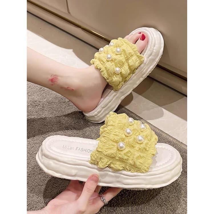 SHO-1189 รองเท้าแตะรองไข่มุกน่ารักมากๆพื้นนุ่มใส่สบาย ผลิตจากวัสดุอย่างดีแข็งแรงดีไซน์สวย รูปที่ 9
