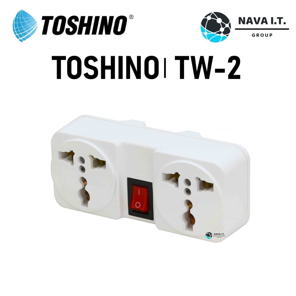 TOSHINO ปลั๊กแปลง 2 ทางขาแบน มีสวิตซ์ TW-2 WARRANTY 1 MONTH รูปที่ 4