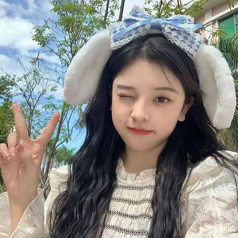 2022การ์ตูนตุ๊กตาโบว์หูใหญ่สุนัขยูกุยสุนัขคาดศีรษะสาวหัวใจคาดศีรษะ รูปที่ 4