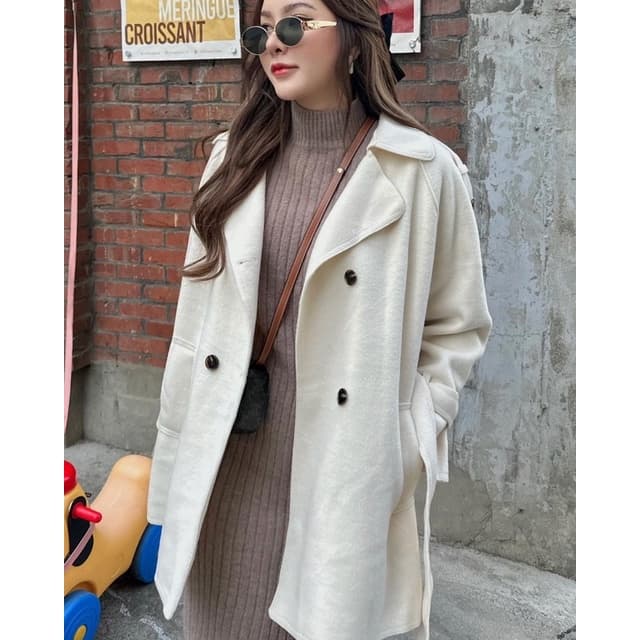 MALIMAYS - Mooni Wool Coat เสื้อโค้ทผ้าวูล รูปที่ 7