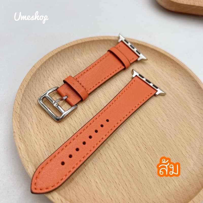 สายสําหรับแอปเปิ้ลวอชเเบบหนัง PU สาย smart watch11/10/9 8/7/6/5/4/3/2/1Se ขนาด38/40/41/42/44/45/46/49มม สายนาฬิกา รูปที่ 8