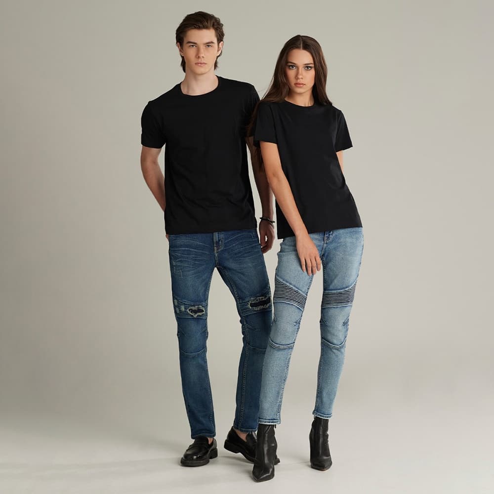 Mc JEANS เสื้อยืดสีพื้นเบสิค Unisex เสื้อยืดแขนสั้น ทรงเรกูลาร์ MTSP891 มีให้เลือก 12 สี รูปที่ 5