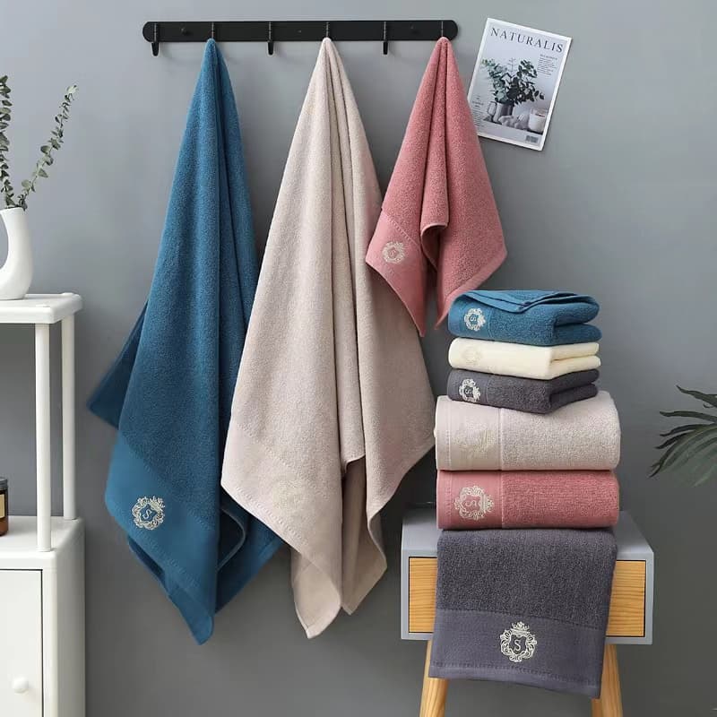 ผ้าขนหนูสีพื้น ผ้าเช็ดตัว cotton 27x54นิ้ว ขนาดเช็ดตัวใหญ่ รูปที่ 6