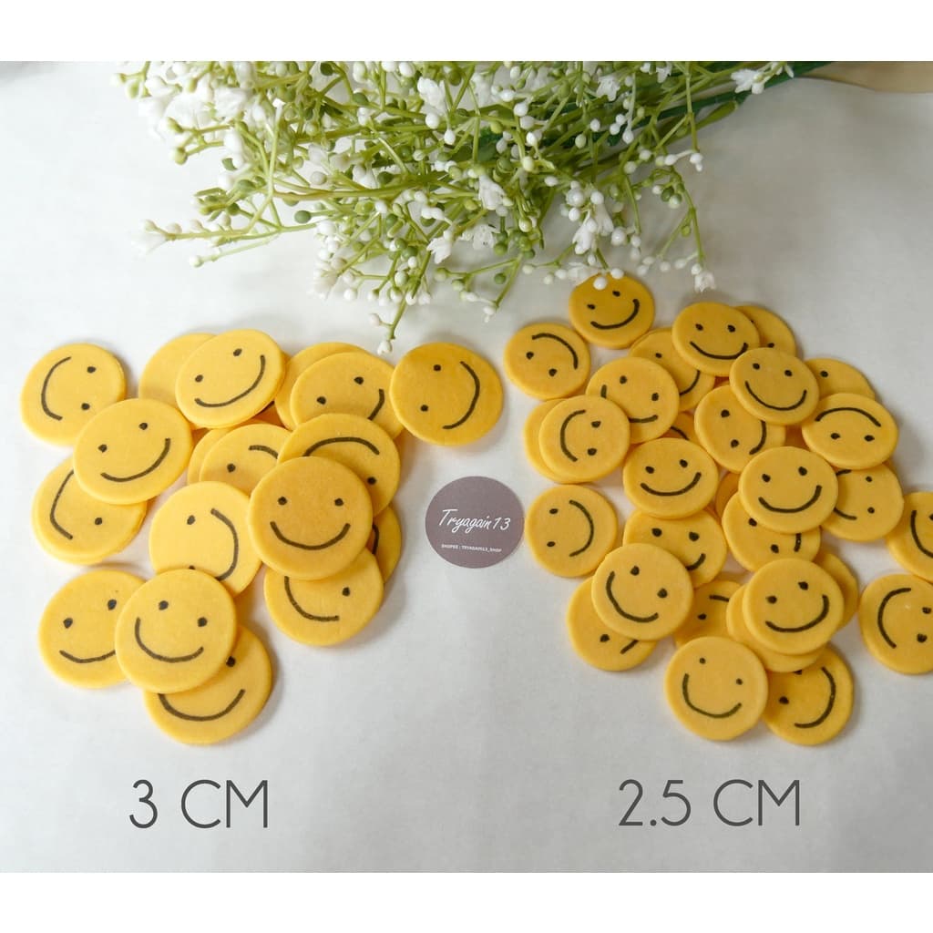 Smile น้ำตาลตกแต่งเค้ก น่ารักมาก น้ำตาลแต่งขนม ขนาด 2.5 และ 3 cm น้องน่ารักมากแต่งเค้กได้ง่าย รูปที่ 3