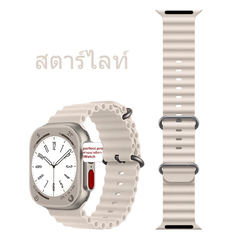 เหมาะสำหรับ iWatch Series 11 10 9 8 7 6 3 2 15 4 SE นาฬิกาซิลิโคน 45mm44mm49mm46mm42mm41mm38mm40mm รูปที่ 6