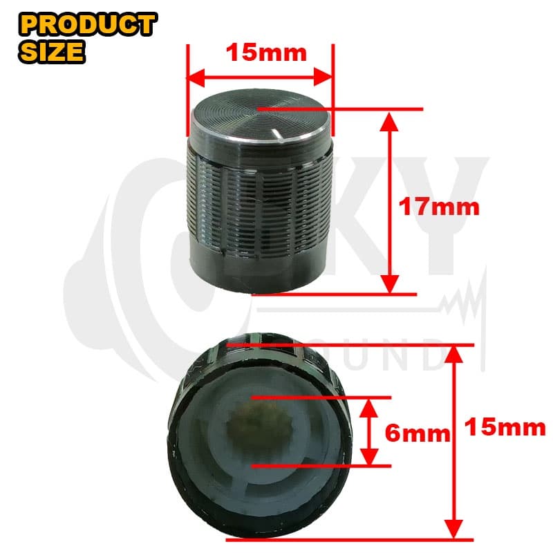 1 ชิ้น ลูกบิดวอลลุ่ม 20mm 16mm 15mm ลูกบิดวอลุ่ม ฝาครอบวอลุ่ม ลูกบิดเครื่องขยายเสรยง ลูกบิด วอลุ่ม มาแชล ดำทอง รูปที่ 4