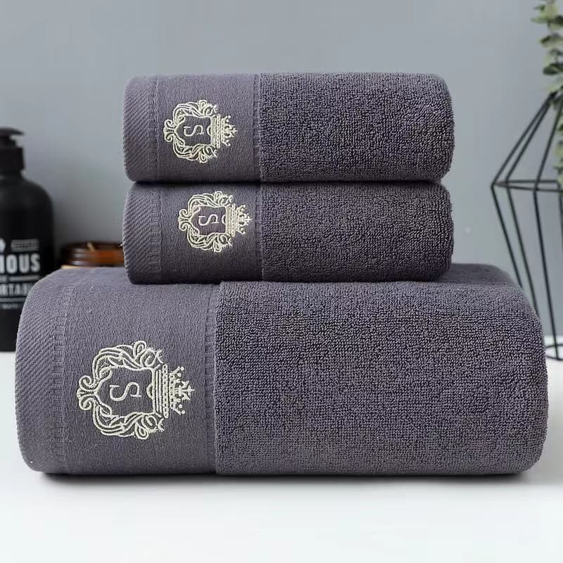 ผ้าขนหนูสีพื้น ผ้าเช็ดตัว cotton 27x54นิ้ว ขนาดเช็ดตัวใหญ่ รูปที่ 2