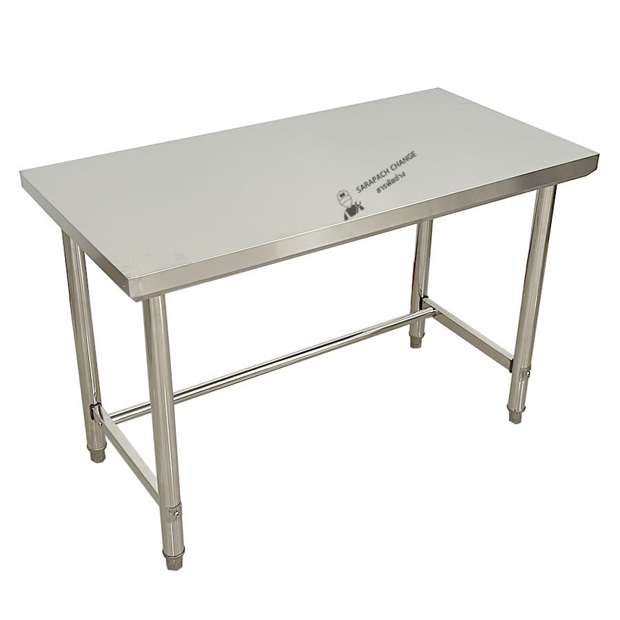โต๊ะสแตนเลส เกรด304/201 150x60x80cm Stainless Steel Table // TB150-60-ST006 รูปที่ 3