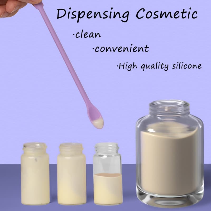 Retractable ซิลิโคน Mini Scraper เครื ่ องสําอางค ์ Scoop ครีม Liquid Foundation 2/4 ชิ ้ นเครื ่ องมือความงาม รูปที่ 6