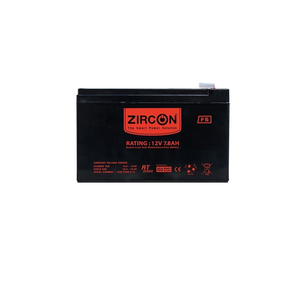 ZIRCON BATTERY 12V 5.4AH 7.2AH 7.8AH 9.0AH UPS สินค้ารับประกัน 1 ปี รูปที่ 3